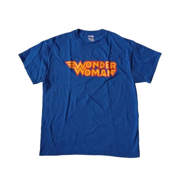 Gildan Royal Blue Unisex Ultra Cotton Wonder Woman Graphic T-Shirt Adult Large - Picture 1 of 9